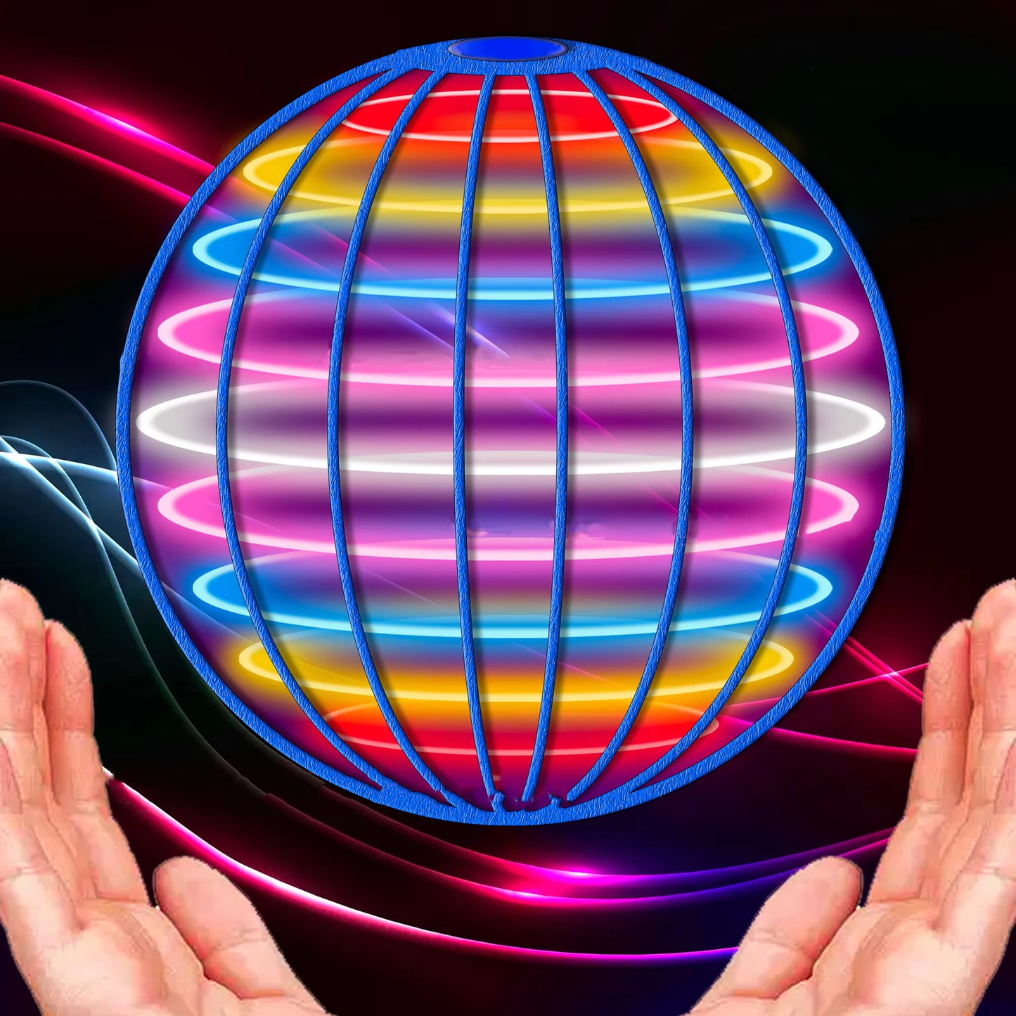 Colorful LED Floating Orb Lamp