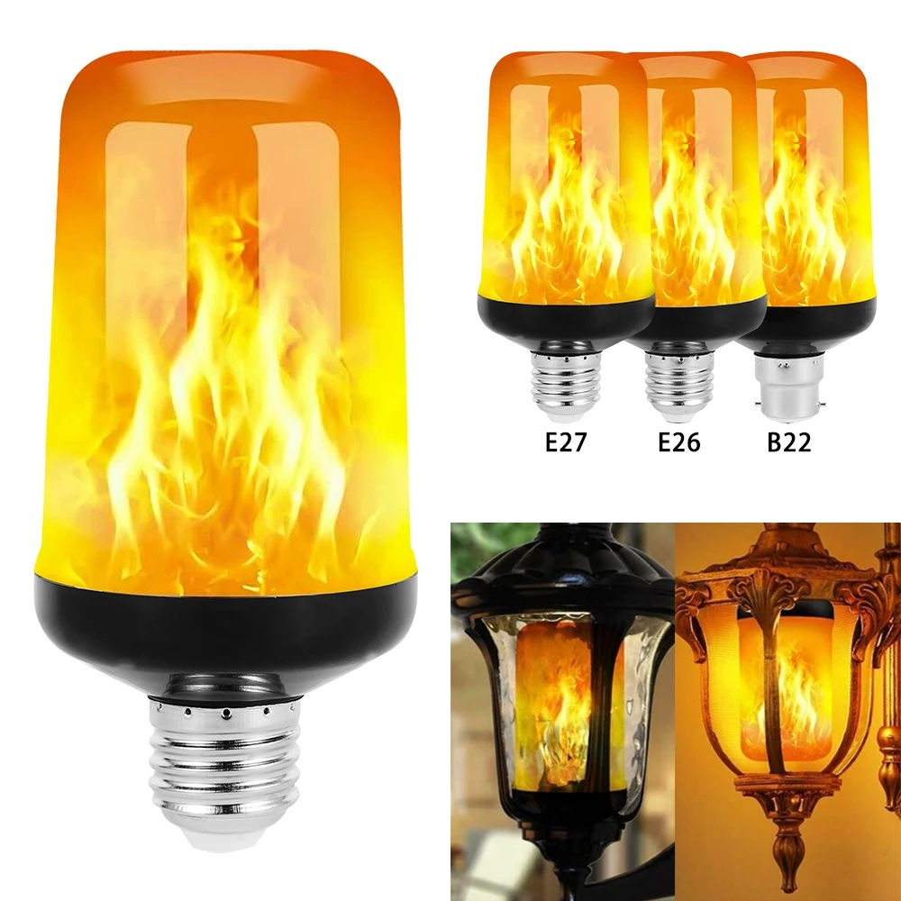 Colorful LED Flame Effect Party Lamp - Fesara