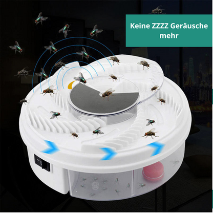 Silent Fly Catcher with Rotating Bait Trap for Home