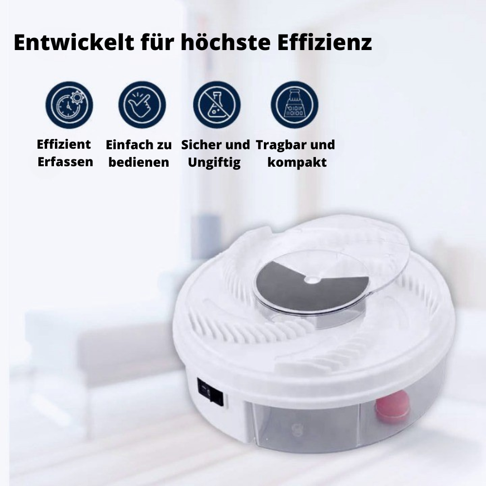 Silent Fly Catcher with Rotating Bait Trap for Home
