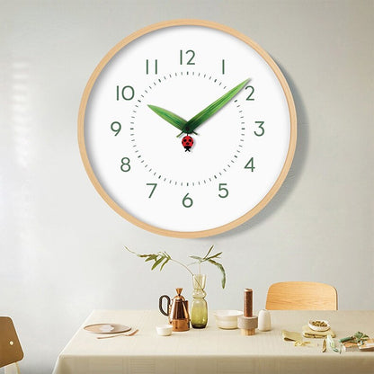 Rustic Wooden Bird Clock with Floral Design - Fesara