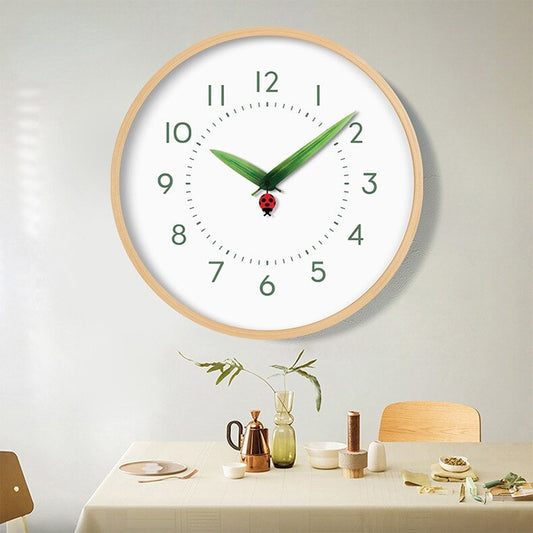 Rustic Wooden Bird Clock with Floral Design - Fesara