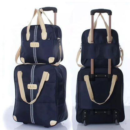 Versatile 2 in 1 Rolling Travel Luggage Bag