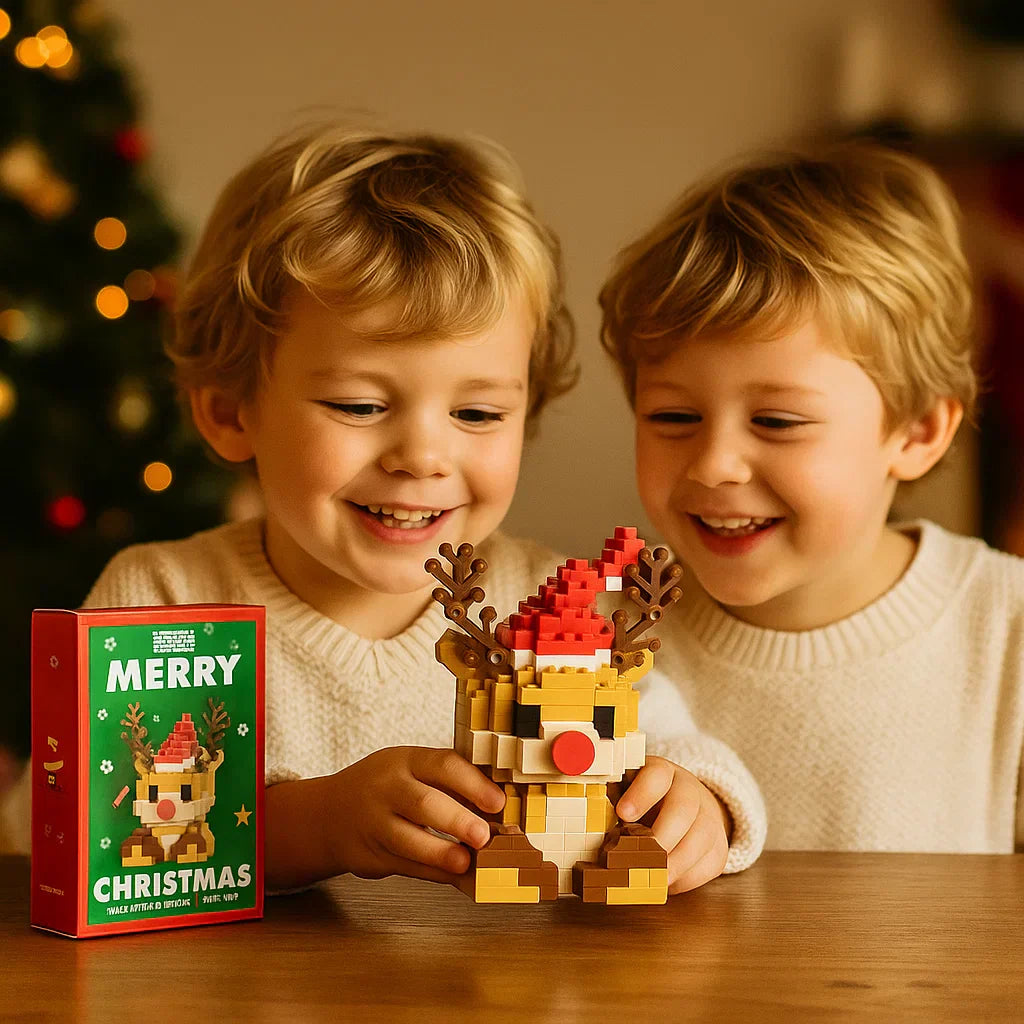 Colorful Christmas Figurine Building Blocks Set