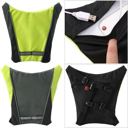 Visible LED Safety Vest for Cycling Outdoor Use