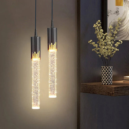 Stylish Glass Cylinder Pendant Light