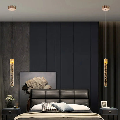 Stylish Glass Cylinder Pendant Light - Fesara