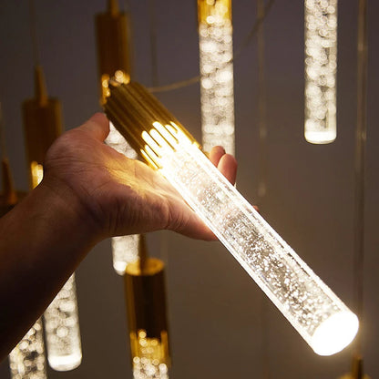 Stylish Glass Cylinder Pendant Light