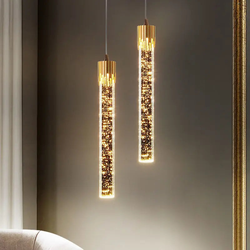Stylish Glass Cylinder Pendant Light