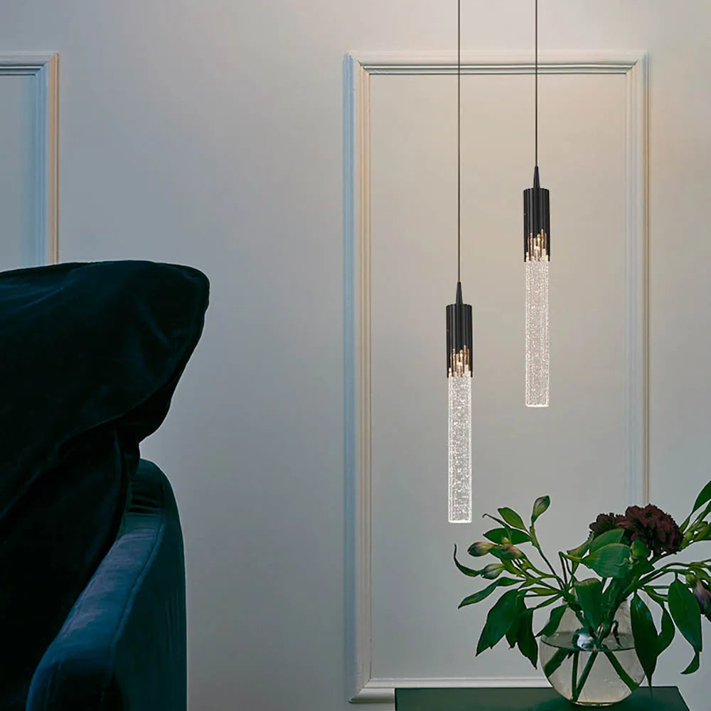Stylish Glass Cylinder Pendant Light
