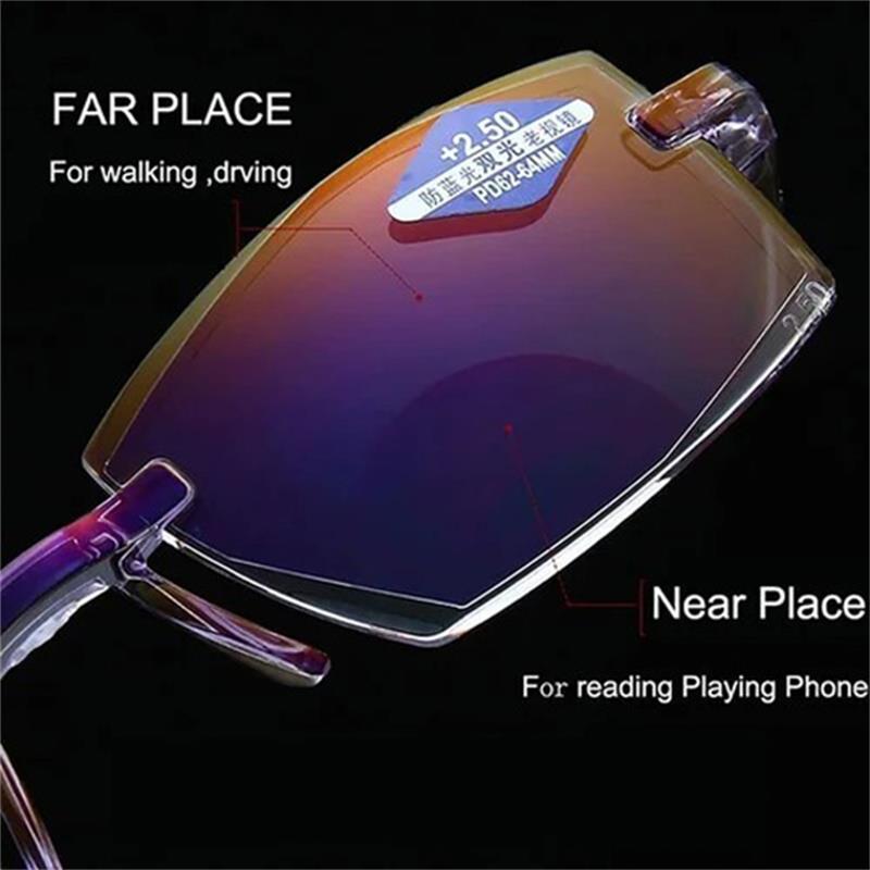 Stylish Blue Light Blocking Multifocal Reading Glasses