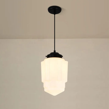 Vintage Retro Pendant Lamp with Glass Shade