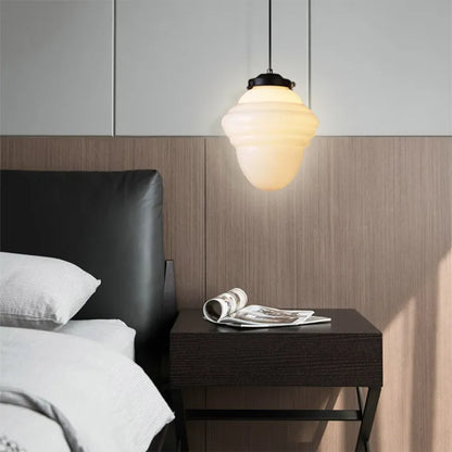 Vintage Retro Pendant Lamp with Glass Shade