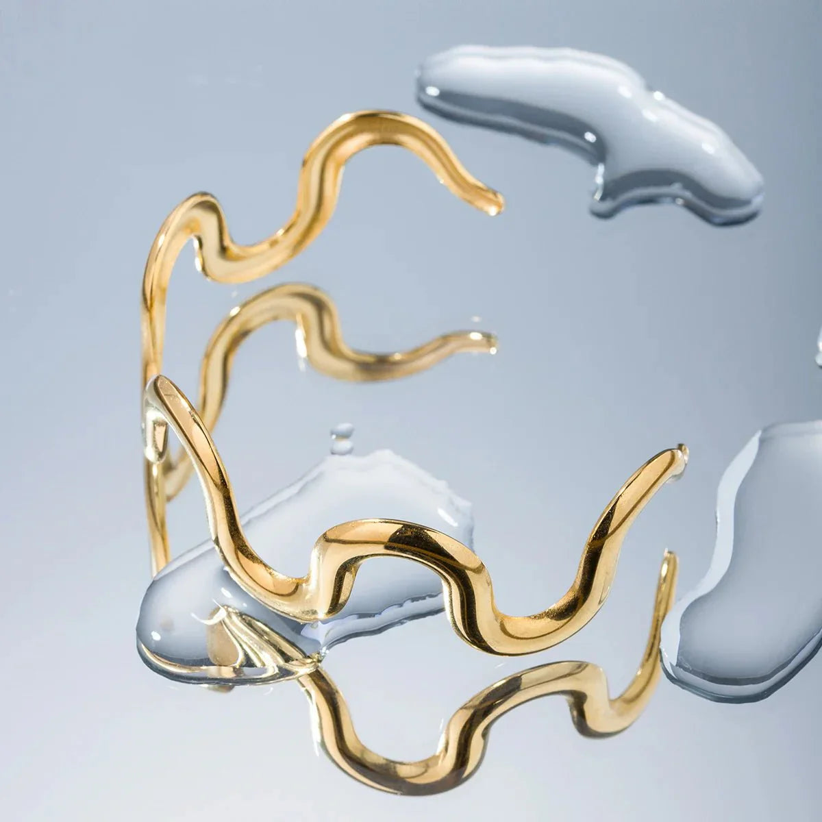Luxury Wave Bar Necklace and Bracelet Set
