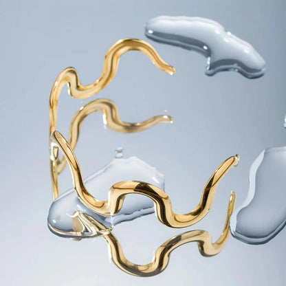 Luxury Wave Bar Necklace and Bracelet Set