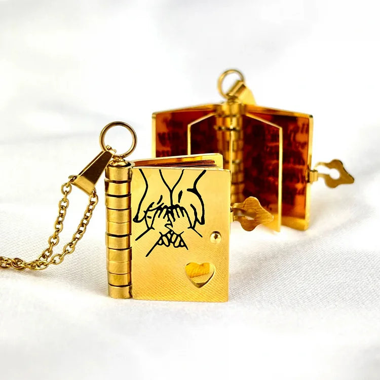 Personalized Photo Pendant Necklace with Heartfelt Message