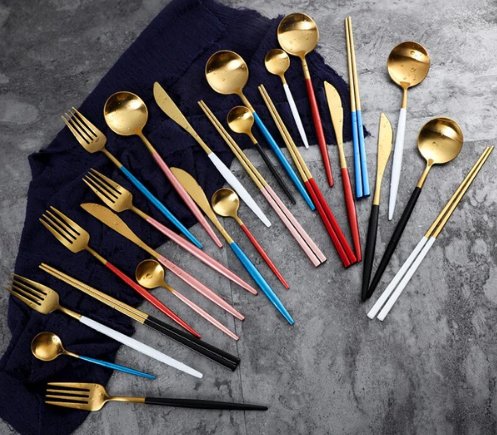 Premium Stainless Steel 24pc Flatware Set for Fine Dining