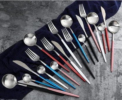Premium Stainless Steel 24pc Flatware Set for Fine Dining