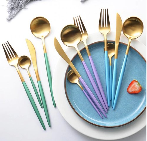 Premium Stainless Steel 24pc Flatware Set for Fine Dining