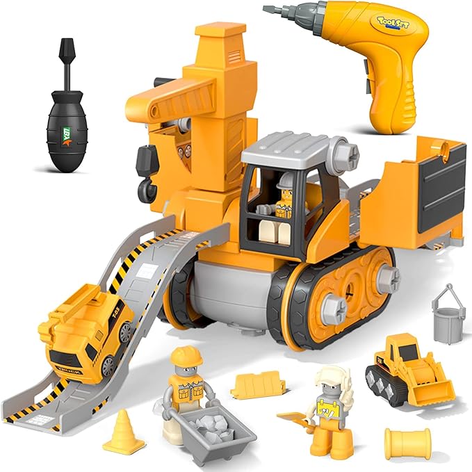 Big Builder Kids Construction Vehicle Play Set - Fesara