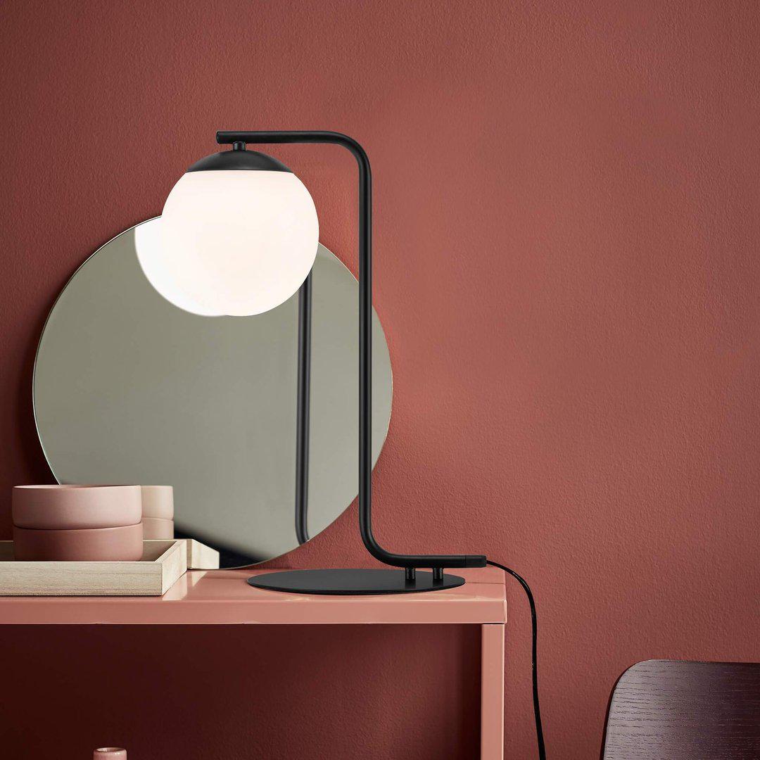 Elegant Dark Wood Table Lamp