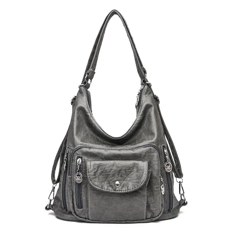 Spacious Genuine Leather Tote Handbag