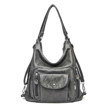 Spacious Genuine Leather Tote Handbag