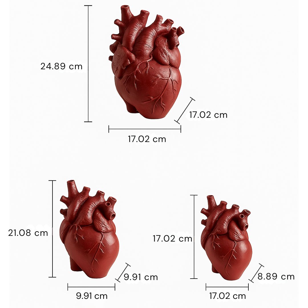 Colorful Heart Shaped Greek Vase