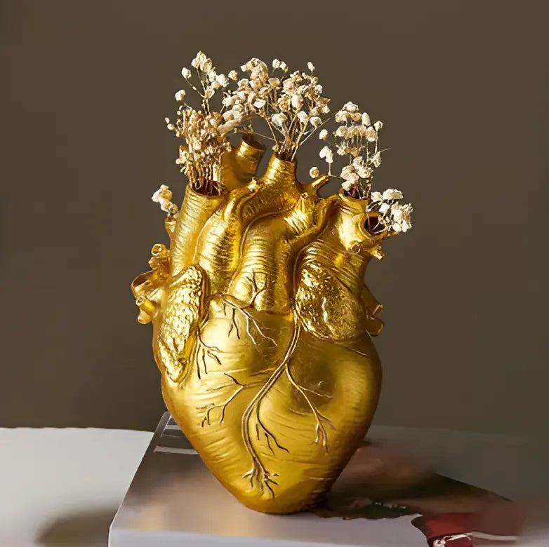 Colorful Heart Shaped Greek Vase