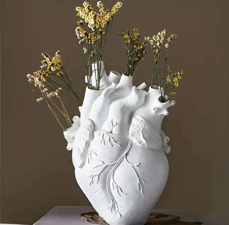Colorful Heart Shaped Greek Vase