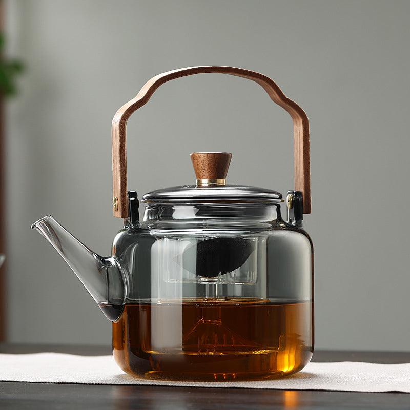 Luxury Wood and Glass Loose Leaf Tea Steeper - Fesara