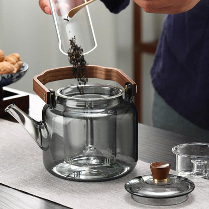 Luxury Wood and Glass Loose Leaf Tea Steeper
