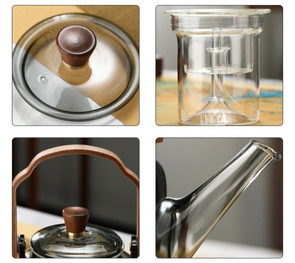 Luxury Wood and Glass Loose Leaf Tea Steeper