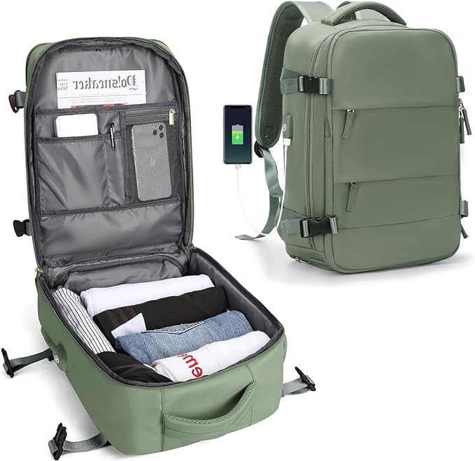 Practical Travel Backpack with USB Charger Port