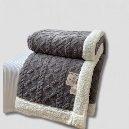 Soft Plush Reversible Fleece Throw Blanket - Fesara