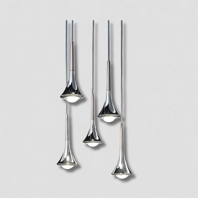 Stunning Glass Drop LED Pendant Light Fixture - Fesara