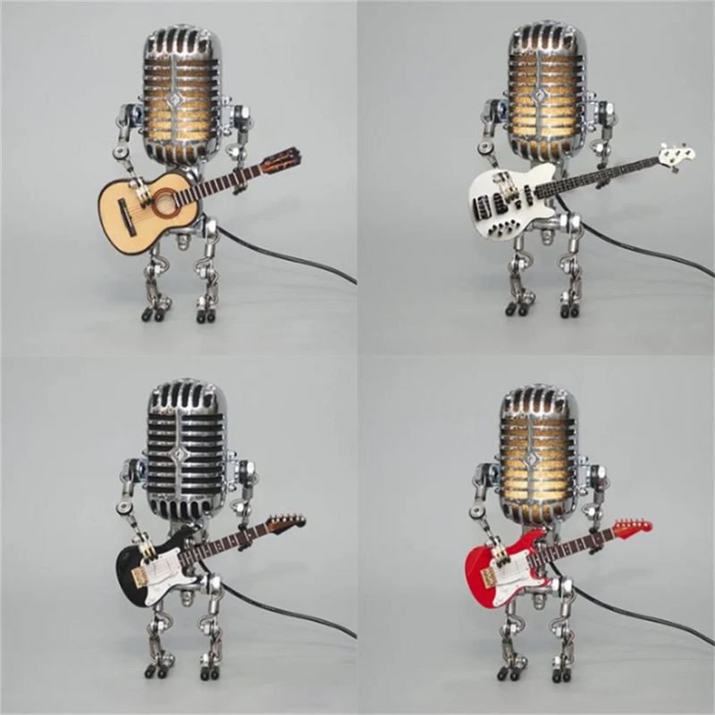 Vintage Style Guitar Table Lamp – Adjustable Warm Light