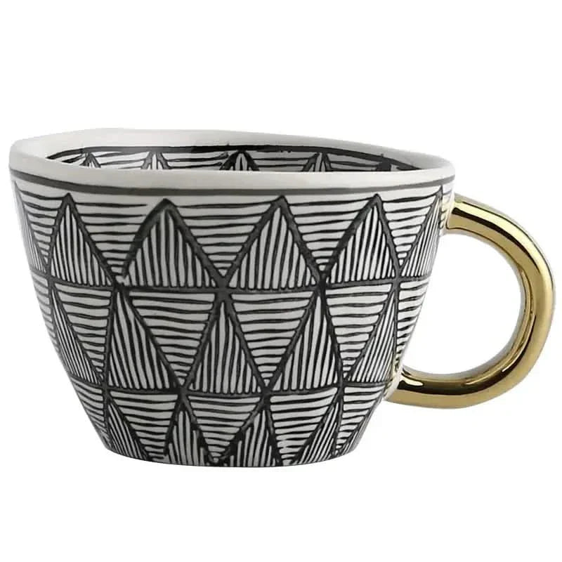 Luxury Gold Accent Ceramic Coffee Mug