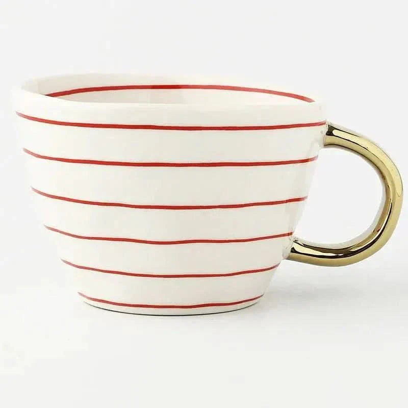 Luxury Gold Accent Ceramic Coffee Mug