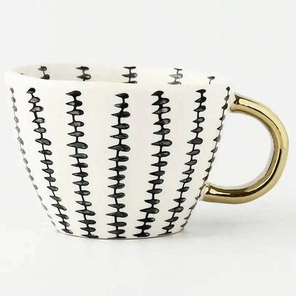 Luxury Gold Accent Ceramic Coffee Mug