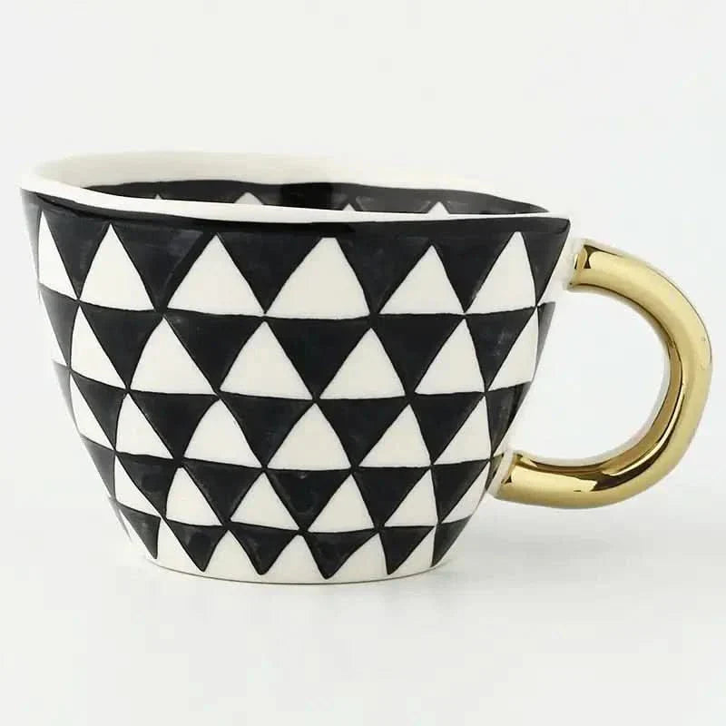 Luxury Gold Accent Ceramic Coffee Mug