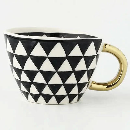 Luxury Gold Accent Ceramic Coffee Mug