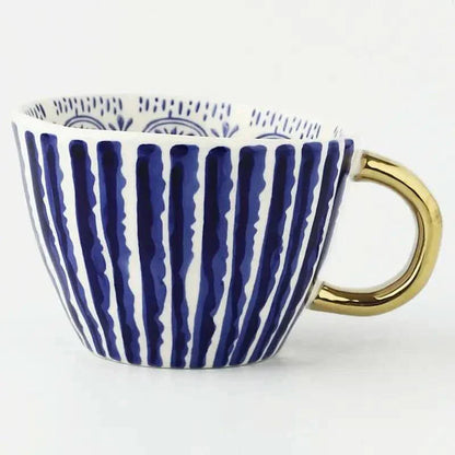 Luxury Gold Accent Ceramic Coffee Mug