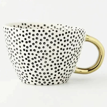 Luxury Gold Accent Ceramic Coffee Mug