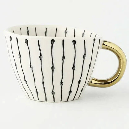 Luxury Gold Accent Ceramic Coffee Mug