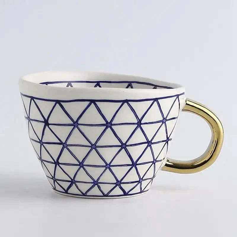 Luxury Gold Accent Ceramic Coffee Mug