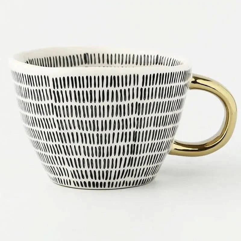 Luxury Gold Accent Ceramic Coffee Mug