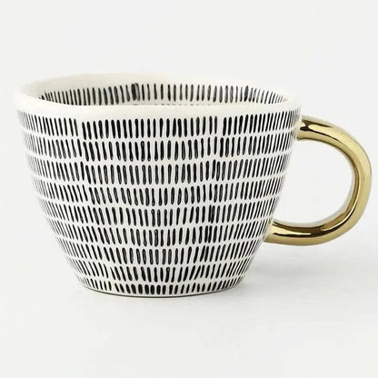 Luxury Gold Accent Ceramic Coffee Mug