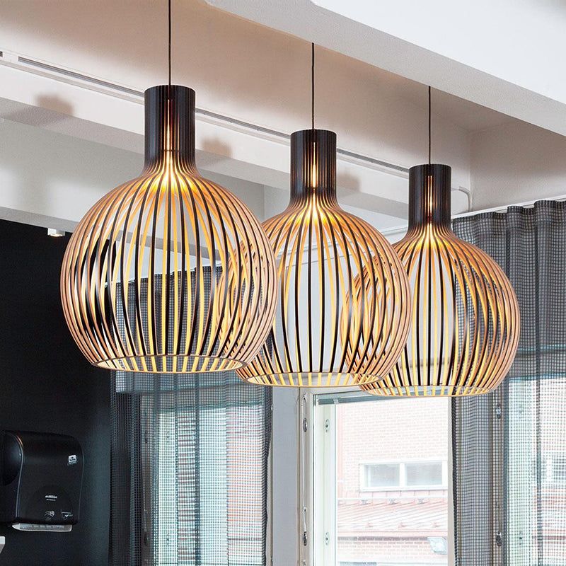 Rustic Wooden Hanging Lamp