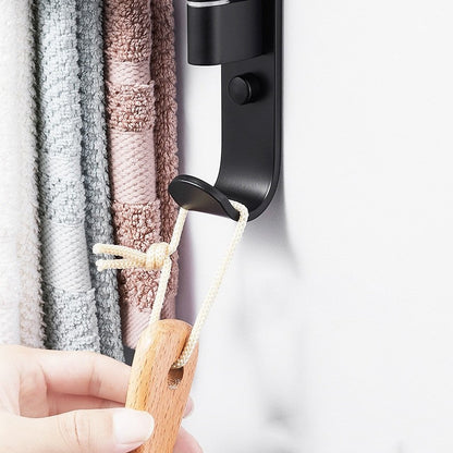 Modern Black Metal Towel Holder Rack